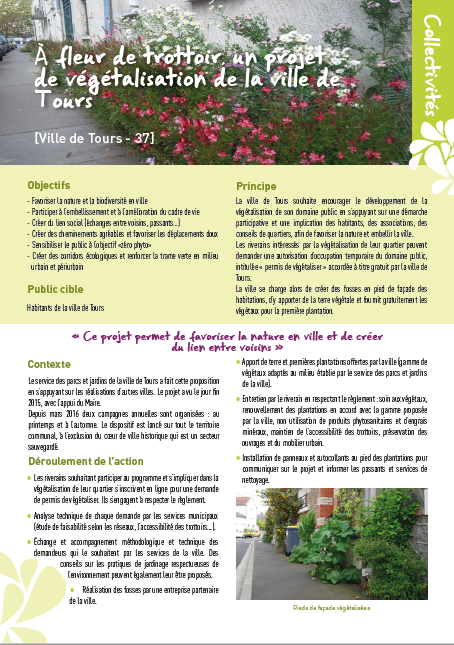 Végétalisation, Tours, ORB Centre-Val de Loire